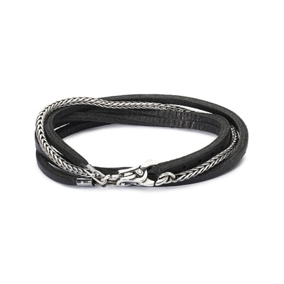 Silver & Leather Bracelet